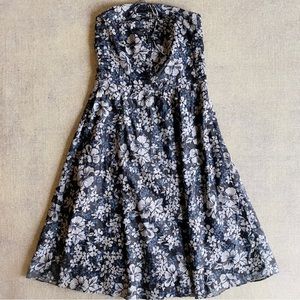 J.Crew Petite Strapless Floral Dress P10